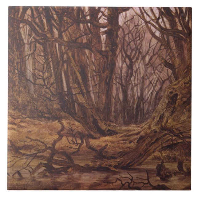 German Forest in the Fall Season Tile (Front)