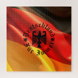 German Forever/black eagle/Deutschland flag Jigsaw Puzzle