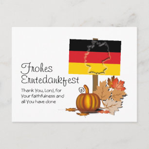 German   FROHES ERNTEDANKFEST   Thanksgiving Postcard