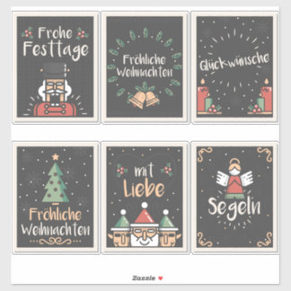 German Fröhliche Weihnachten Christmas card set