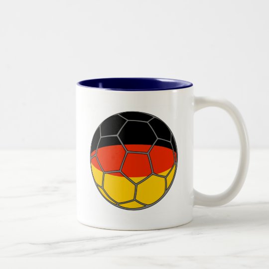 German Futball Flag Two-Tone Coffee Mug