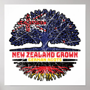 German Germany New Zealander New Zealand Tree Root Poster
