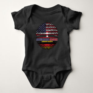 German Germany US American UUSA United States Tree Baby Bodysuit