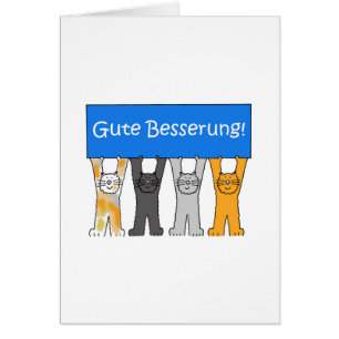 German Get Well Soon Cartoon Cats