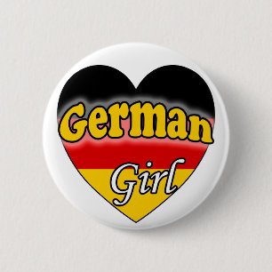 German Girl 6 Cm Round Badge