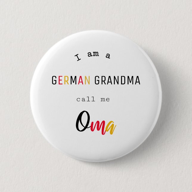 German Grandma / Oma Button (Front)