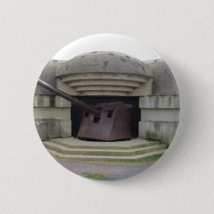 German Gun Position Overlooking Normandy Beach 6 Cm Round Badge