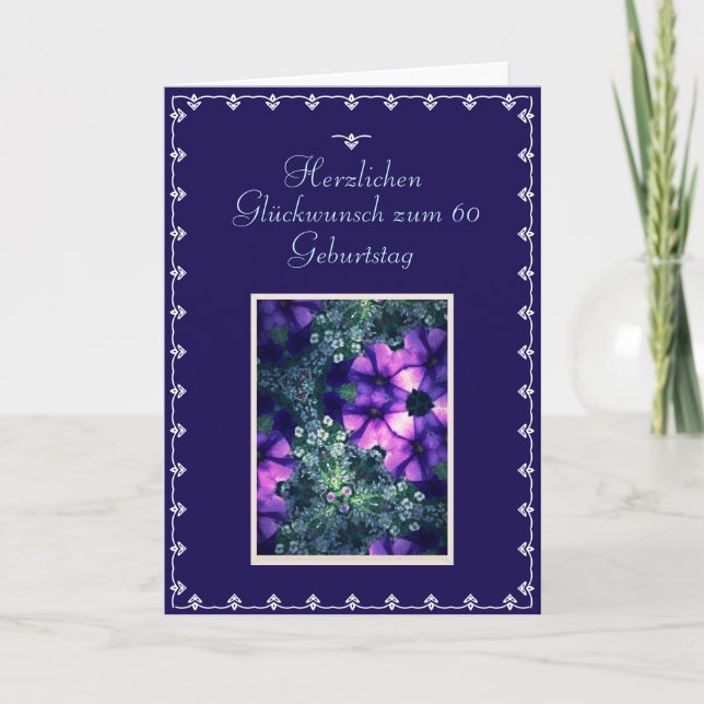 German: Happy 60th Birthday Card (Front)