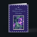 German: Happy 60th Birthday Card<br><div class="desc">Greeting card in German with modified picture of purple flowers. Personalise your message! Photography by Maria Santos ( Lusinhas do Sul)</div>