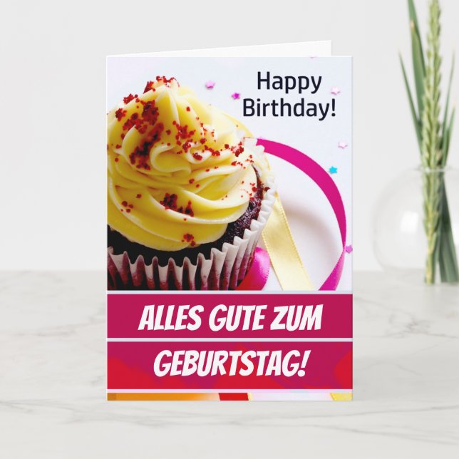 German Happy Birthday / Alles Gute zum Geburtstag Card (Front)