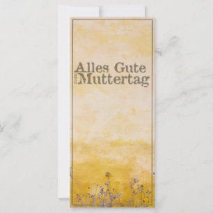 German Happy Mother’s Day on Vintage Flower Meadow