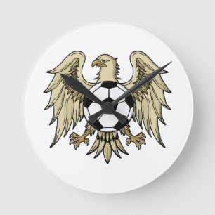 German Heritage Eagle Coat of Arms Round Clock