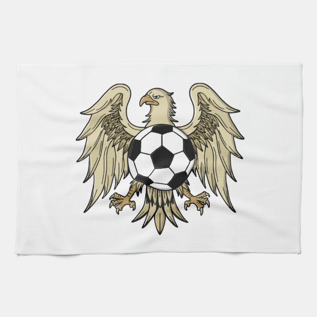 German Heritage Eagle Coat of Arms Tea Towel (Horizontal)