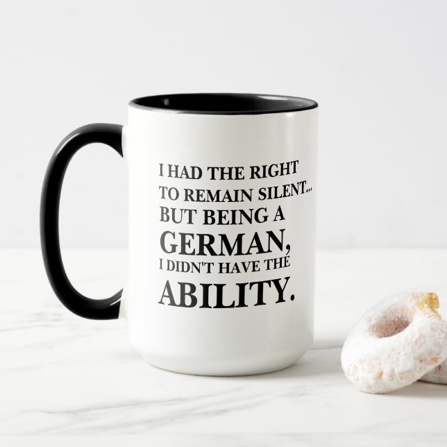 GERMAN HUMOR MUG (With Donut)