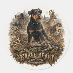 German Hunting Terrier Classic Round Sticker
