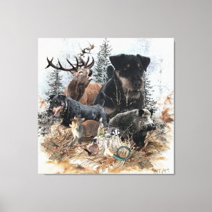 German Hunting Terrier (Jagdterrier)    Canvas Print