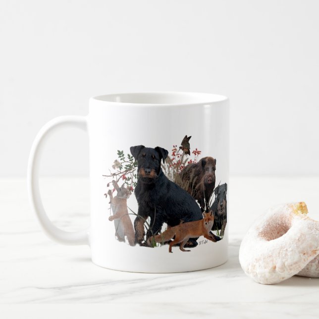German Hunting Terrier (Jagdterrier)    Coffee Mug (With Donut)