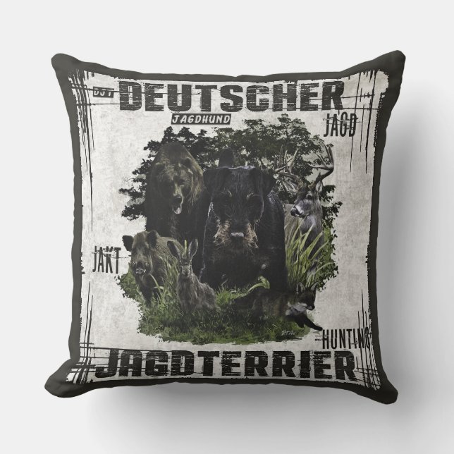 German Hunting Terrier (Jagdterrier) Cushion (Front)