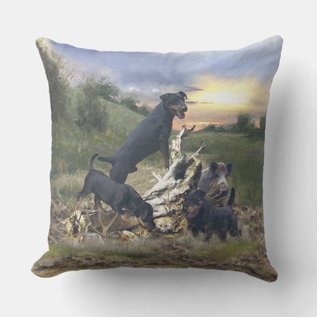 German Hunting Terrier (Jagdterrier) Cushion (Front)