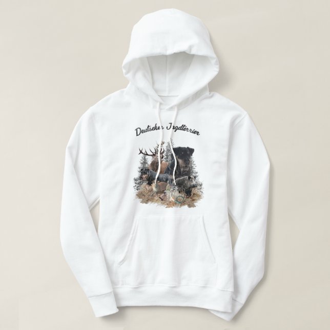 German Hunting Terrier (Jagdterrier)    Hoodie (Design Front)