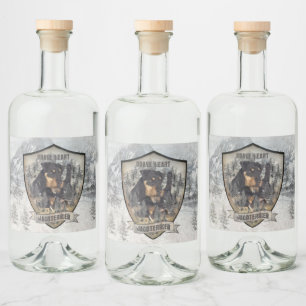 German Hunting Terrier (Jagdterrier) Liquor Bottle Label