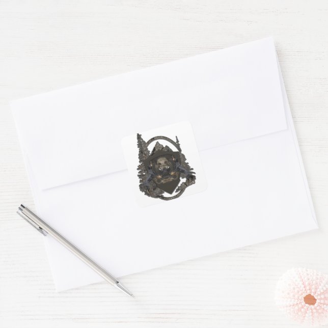 German Hunting Terrier (Jagdterrier)  Square Sticker (Envelope)