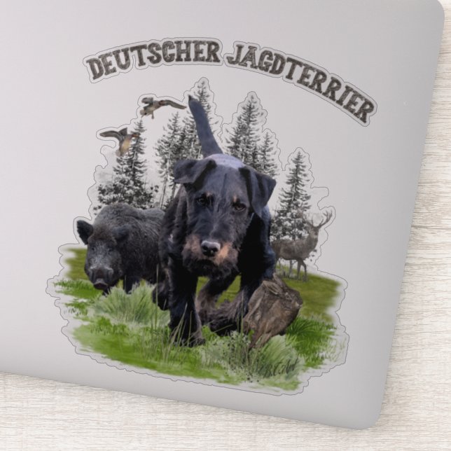German Hunting Terrier (Jagdterrier)   Sticker (Detail)