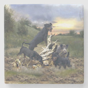German Hunting Terrier (Jagdterrier) Stone Coaster