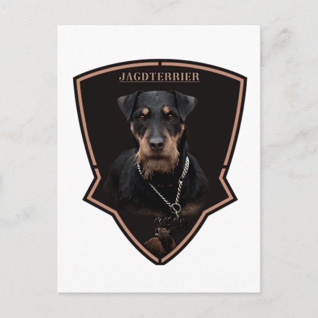 German Hunting Terrier (Jagdterrier)  Tapestry Postcard (Front)