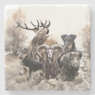 German Hunting Terrier Stone Coaster