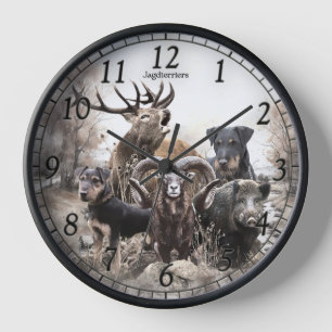 German Hunting Terrier, The Jagdterrier , Art  Clock