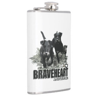 German Hunting Terrier, The Jagdterrier , Art Hip Flask