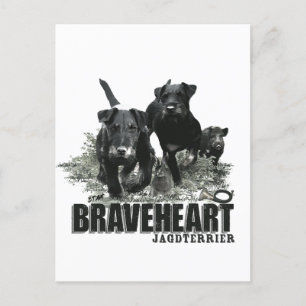 German Hunting Terrier, The Jagdterrier , Art Holiday Postcard