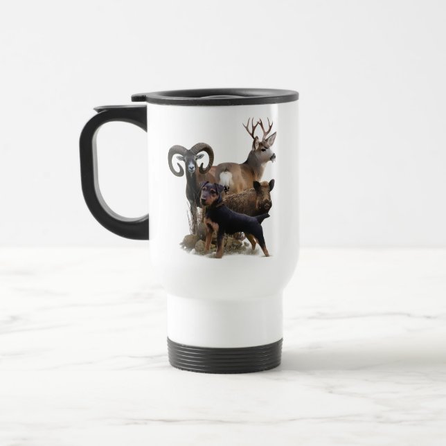 German Hunting Terrier, The Jagdterrier , Art  Travel Mug (Left)