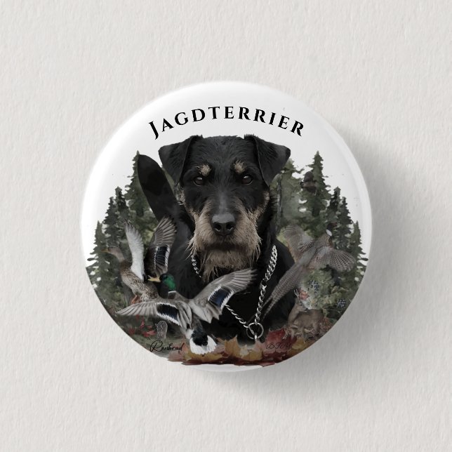 German Hunting Terriers  3 Cm Round Badge (Front)