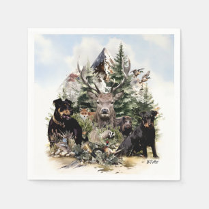 German Hunting Terriers Napkin