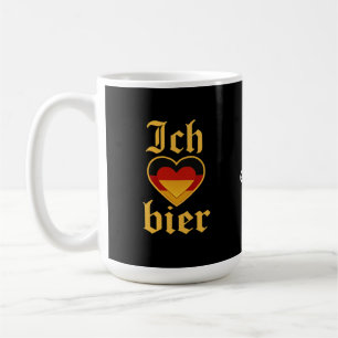 German Ich Heart Bier Oktoberfest Funny Bavarian  Coffee Mug