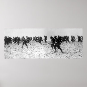 German Infantry Assault Poster