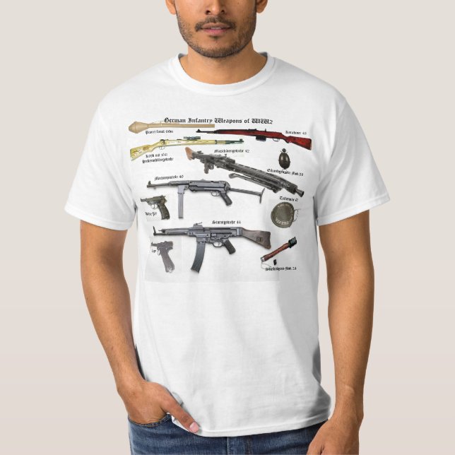 German Infantry Weapons of WW2 T-Shirt (Front)