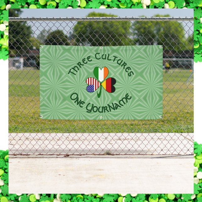 German Irish American Shamrock Personalised  Banner (Creator Uploaded)