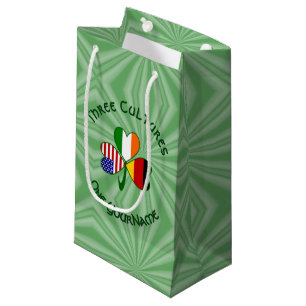 German Irish American Shamrock Personalised Small Gift Bag