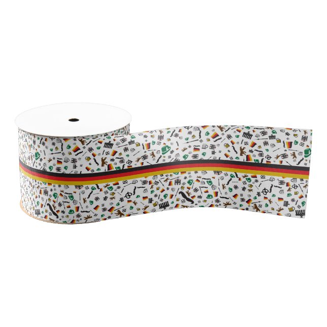 German items with Flag of Germany Grosgrain Ribbon (Spool)