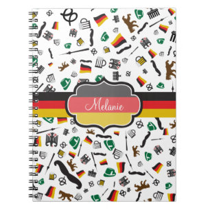 German items with Flag of Germany Notebook