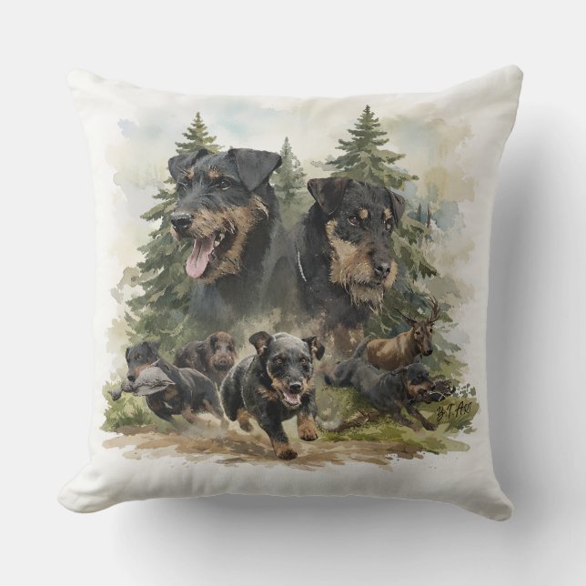 German Jagdterriers Cushion (Front)