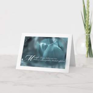 German Language Blue Sympathy Card