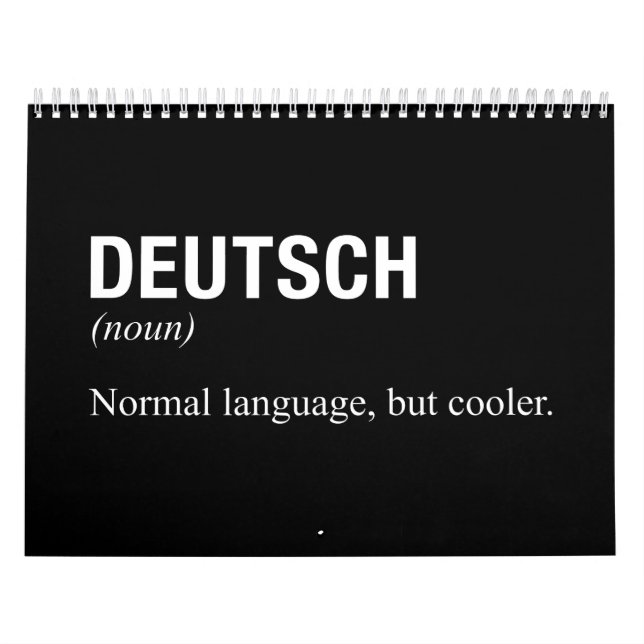 GERMAN Language Calendar (Cover)
