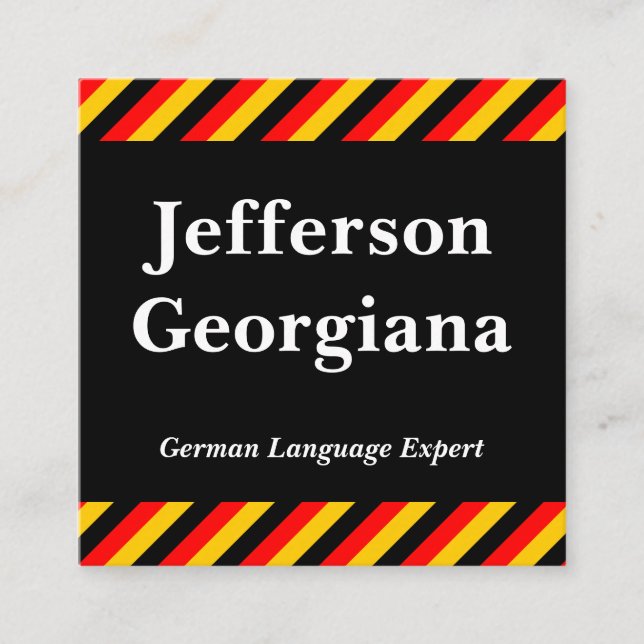 German Language Expert Business Card (Front)