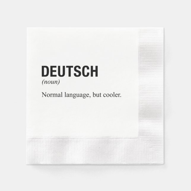 GERMAN Language Napkin (Front)
