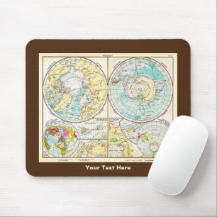 German-Language Polar Map Mouse Mat