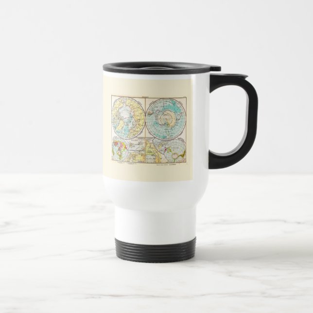 German-Language Polar Map Travel Mug (Right)